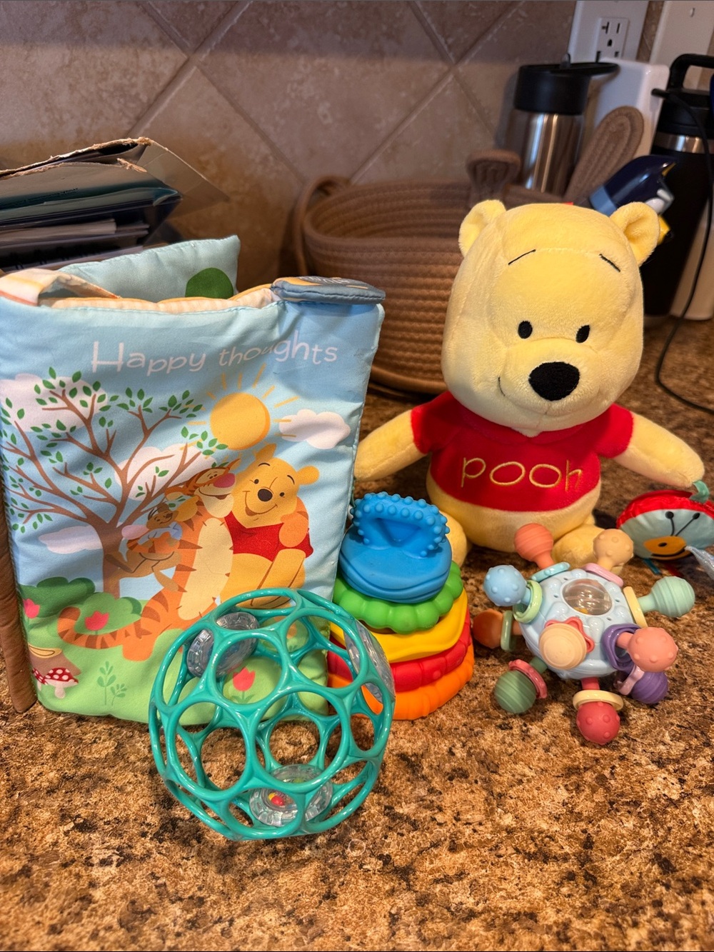 Baby Toy Bundle – Disney Winnie the Pooh, Oball & Baby Einstein – Like New